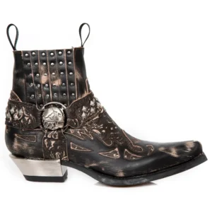Черевики високі «Готичний пульс» — бордові з металевою платформою